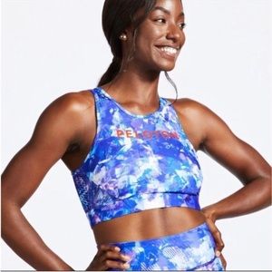 NWT PELOTON BLUE MOVES HIGH NECK SPORTS BRA